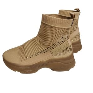 Bebe Sport Beige with Rhinestones Sneaker Shoes